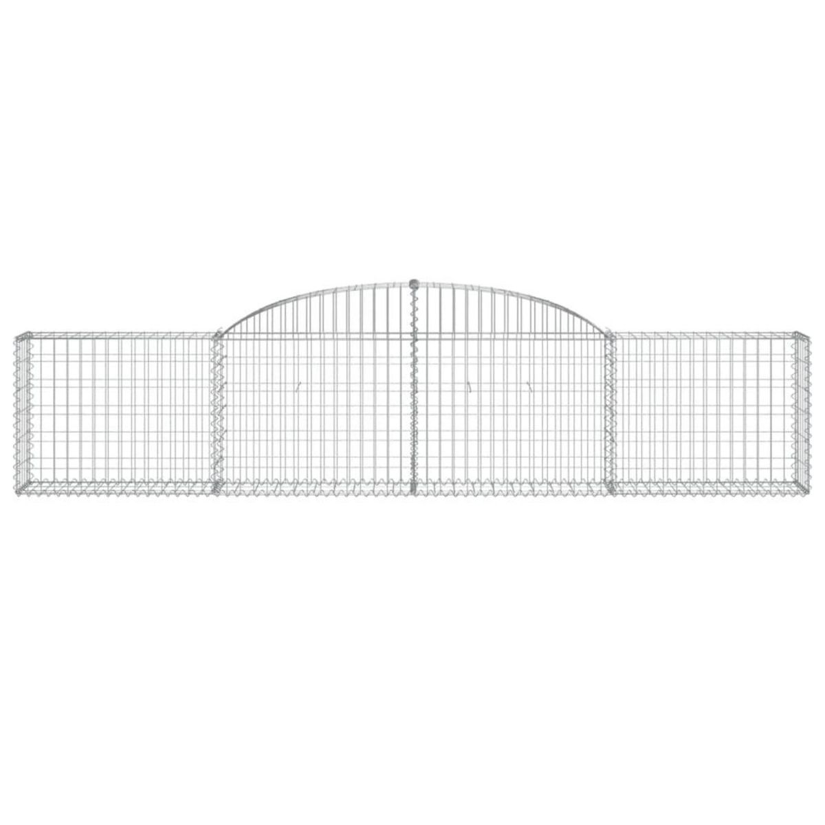 VIDAXL Paniers a gabions arques 11 pcs 300x30x60/80 cm Fer galvanise