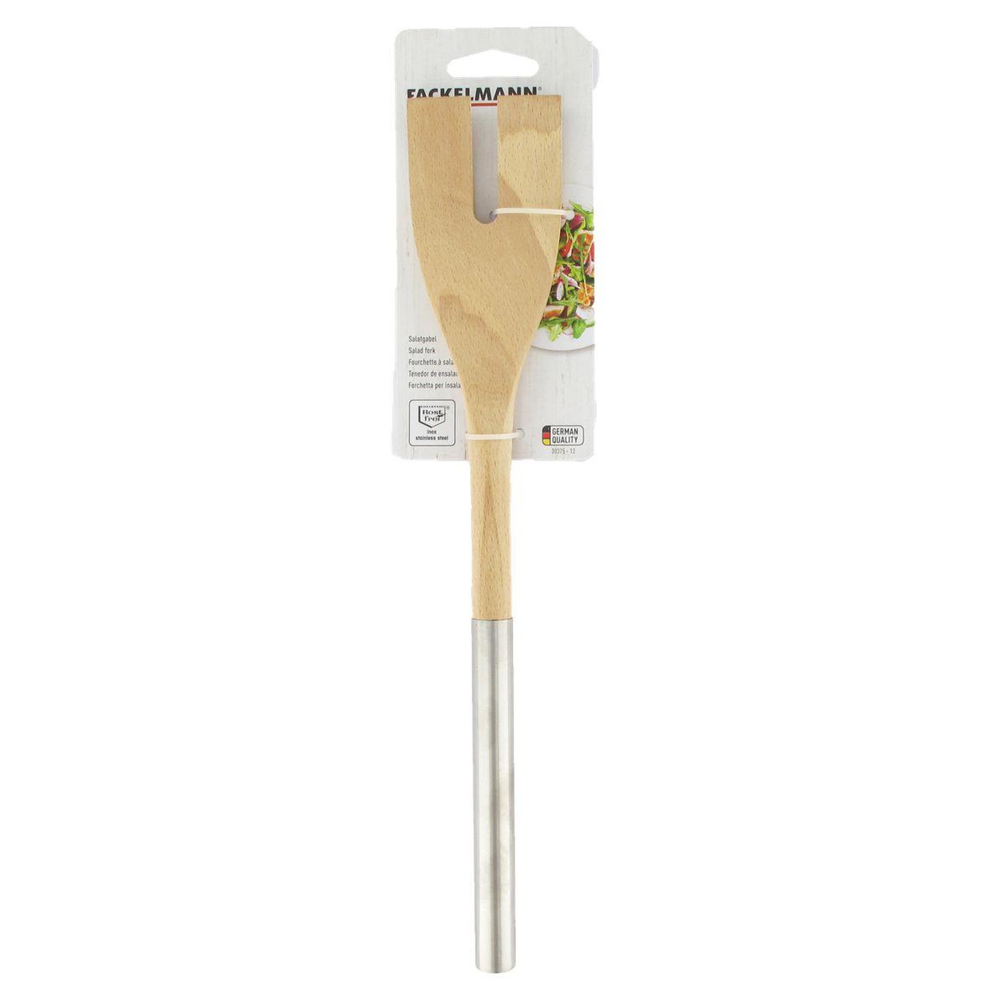 Voir la diapositive 5 : Fackelmann Set de 2 ustensiles de cuisine couverts à salade bois fackelmann boisselerie