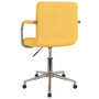 Voir la diapositive 5 : VIDAXL Chaise pivotante de bureau Jaune moutarde Tissu