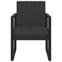 Voir la diapositive 3 : VIDAXL Salon de jardin 4 pcs avec coussins Noir Resine tressee