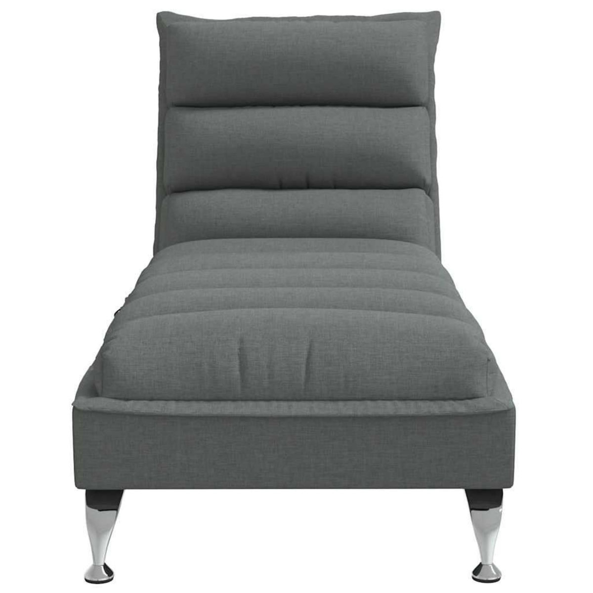 VIDAXL Chaise longue de massage avec coussins gris fonce tissu