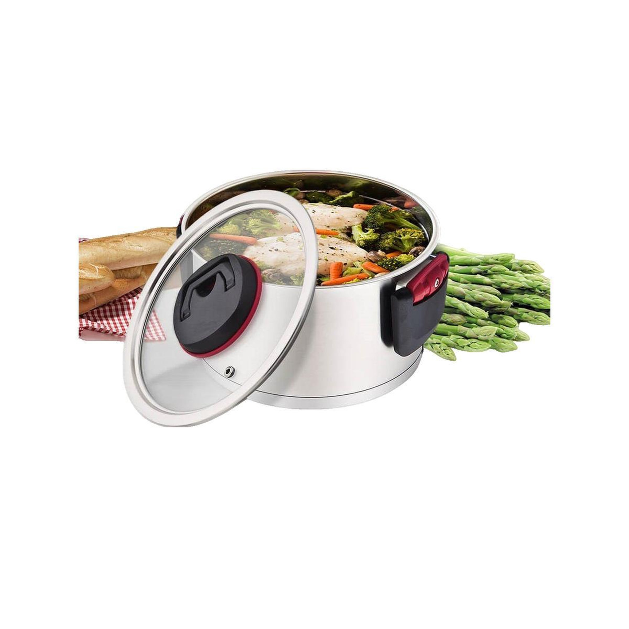 Voir la diapositive 2 : HELLO MAESTRO Casserole Maestro MR-3530-20 inox 3.2 litres