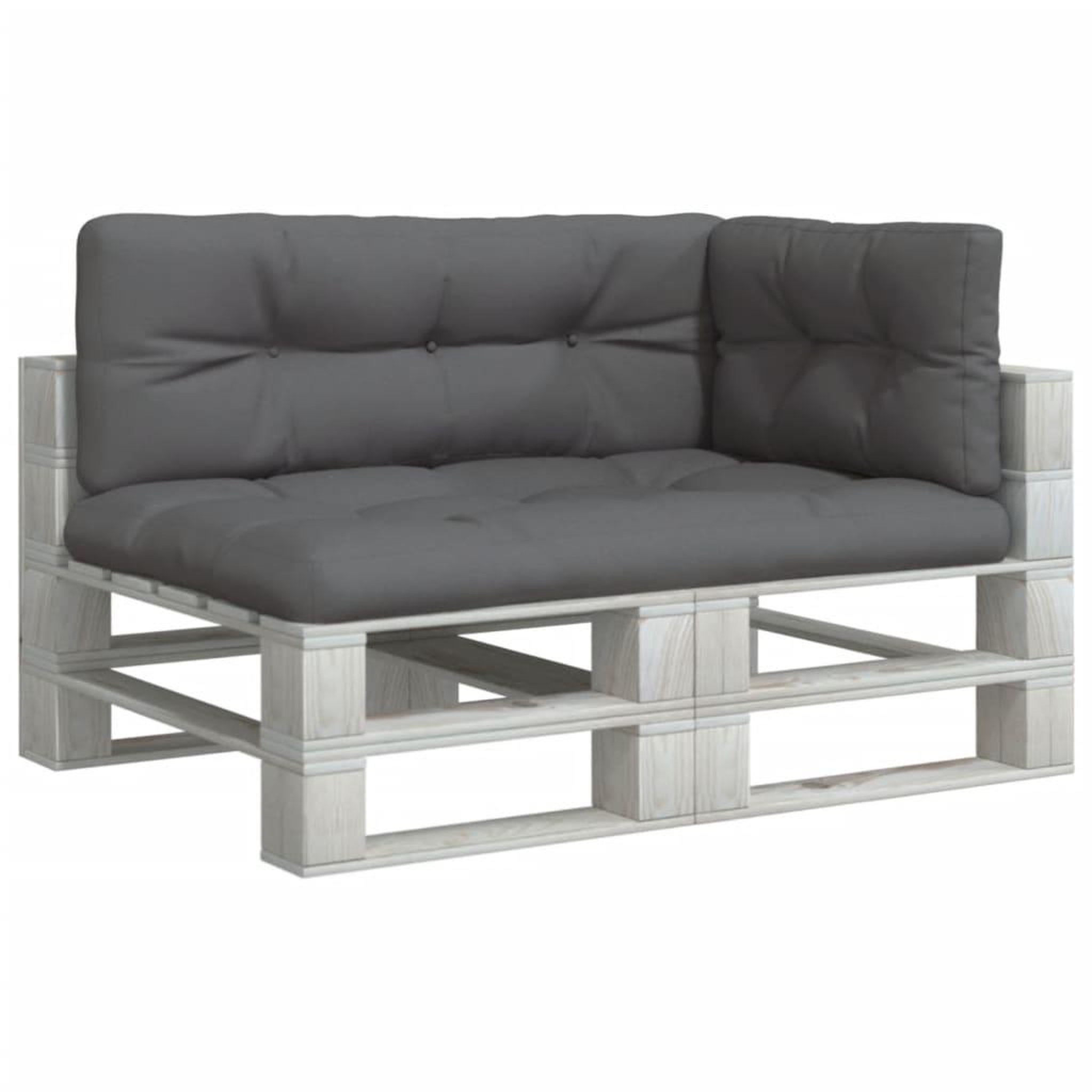 Voir la diapositive 3 : VIDAXL Coussins de palette lot de 3 anthracite tissu
