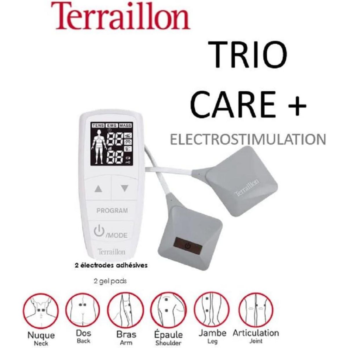 Terraillon Electrostimulation 3 en 1 (ems/tens/mass) - TRIOCARE+