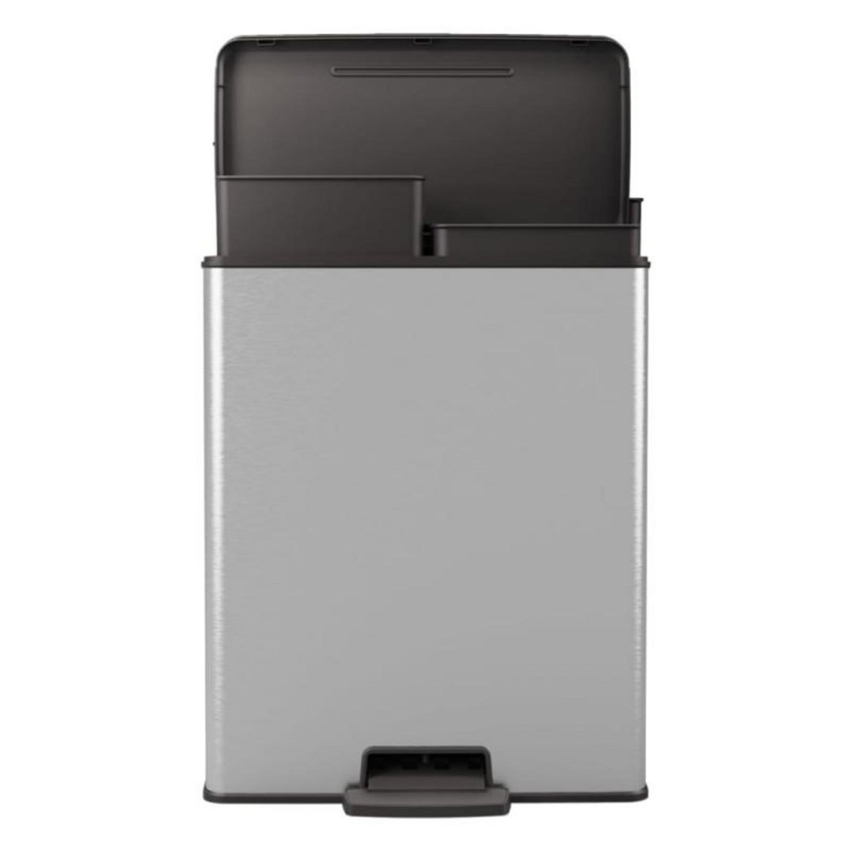 CURVER Curver Poubelle double à pédale Deco 26L+26L Argenté