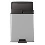 Voir la diapositive 5 : CURVER Curver Poubelle double à pédale Deco 26L+26L Argenté