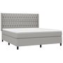 Voir la diapositive 4 : VIDAXL Sommier a lattes de lit matelas LED Gris clair 180x200 cm Tissu