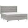 Voir la diapositive 4 : VIDAXL Sommier a lattes de lit matelas LED Gris clair 180x200 cm Tissu