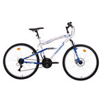 FREERIDER Vélo VTT 26'' Tout suspendu Homme  Freerider   - Fourche télescopique -  Frein  à disque avant et V Brake à l'arrière - 21 Vitesses - Shimano