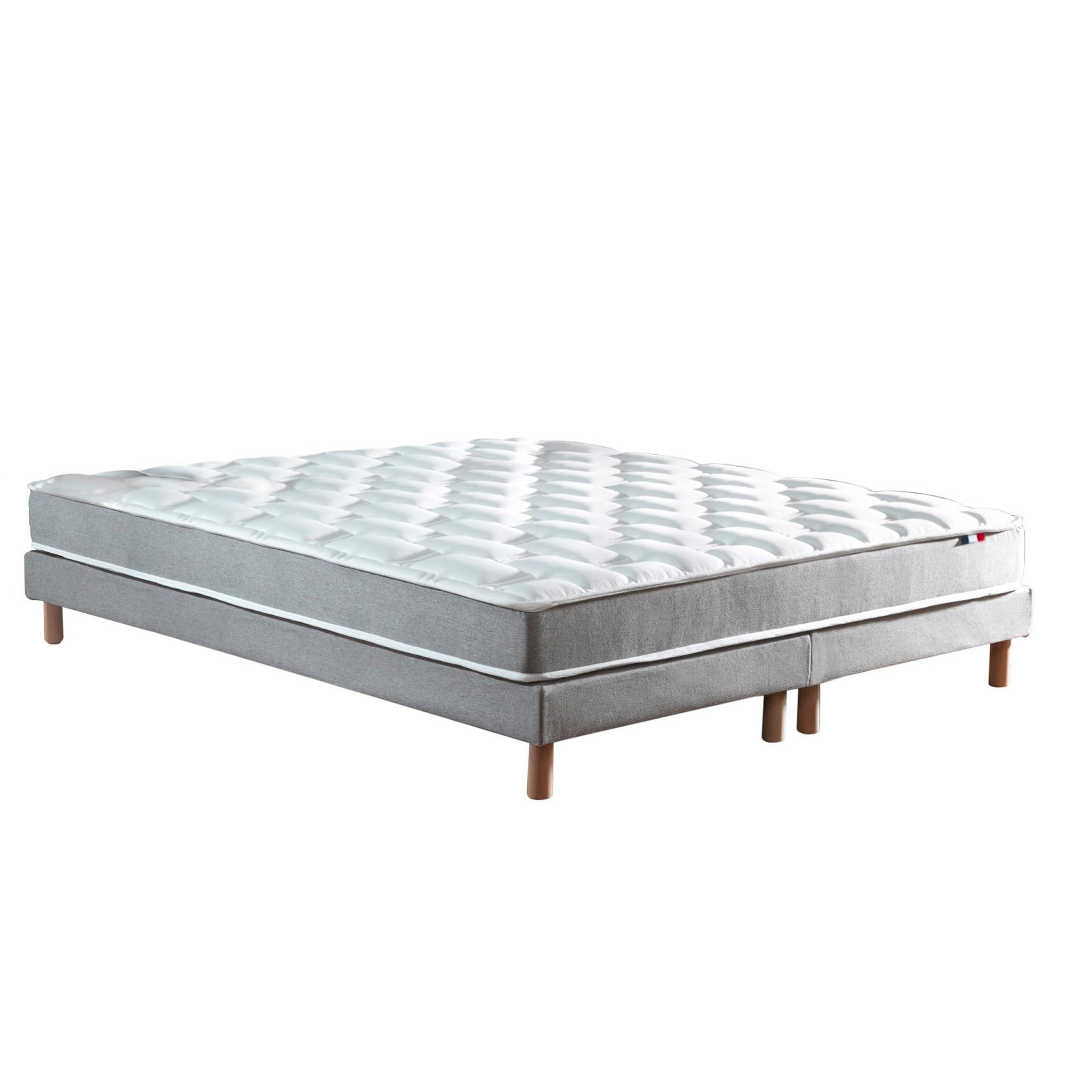 Voir la diapositive 4 : IDLITERIE Ensemble matelas mousse haute résilience CIRRUS avec sommier - confort français
