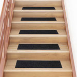 VIDAXL Tapis d'escalier auto-adhesifs 30 pcs noir 76x20 cm