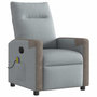 Voir la diapositive 5 : VIDAXL Fauteuil de massage inclinable electrique gris clair tissu