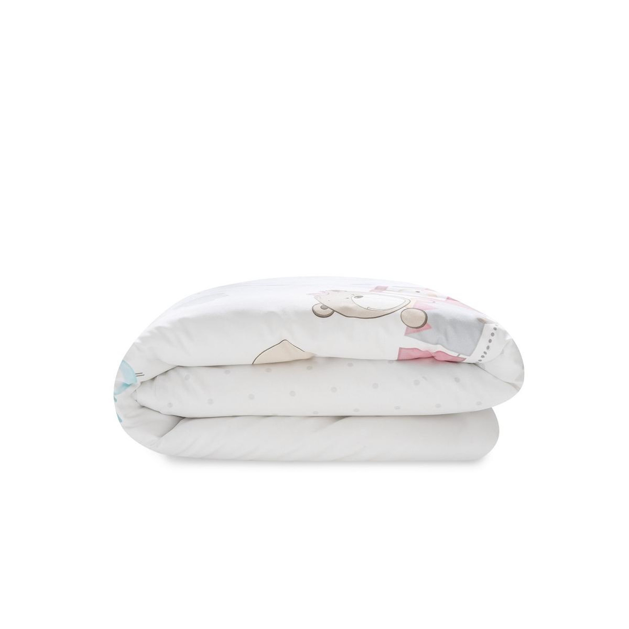 Voir la diapositive 2 : INTERBABY Parure de lit 2 Pcs. Cotton Musseline Jirafa Tren Rose