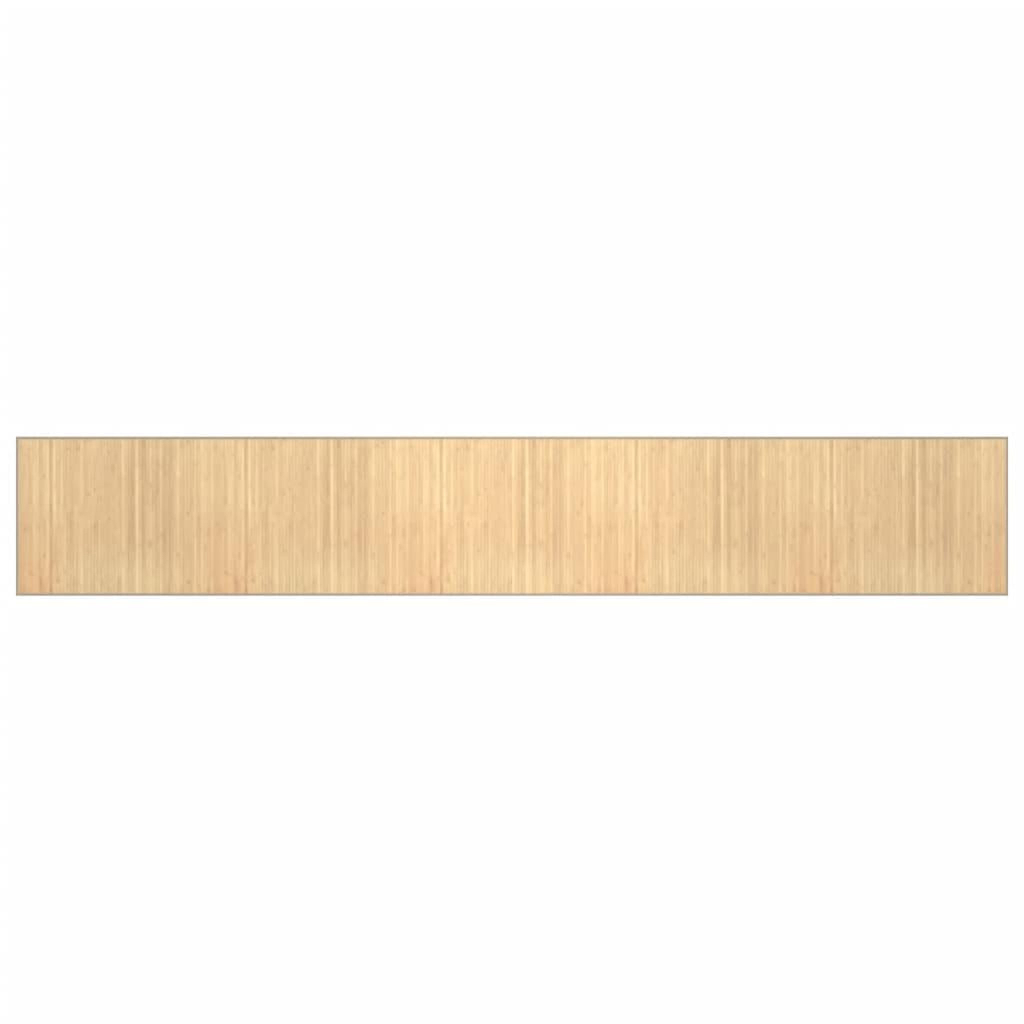Voir la diapositive 2 : VIDAXL Tapis rectangulaire naturel clair 80x1000 cm bambou