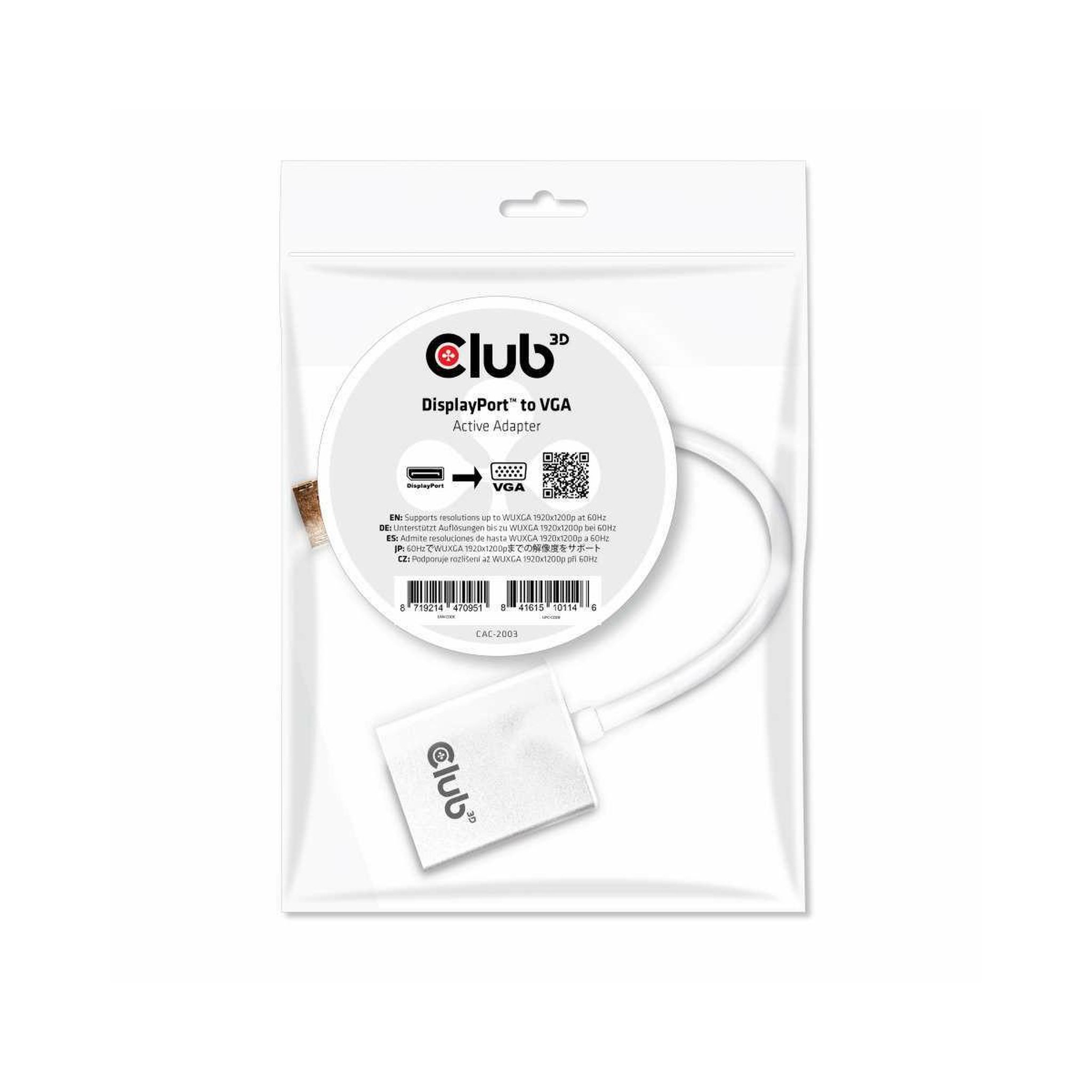 CLUB 3D CLUB3D Displayport to VGA Active Adapter