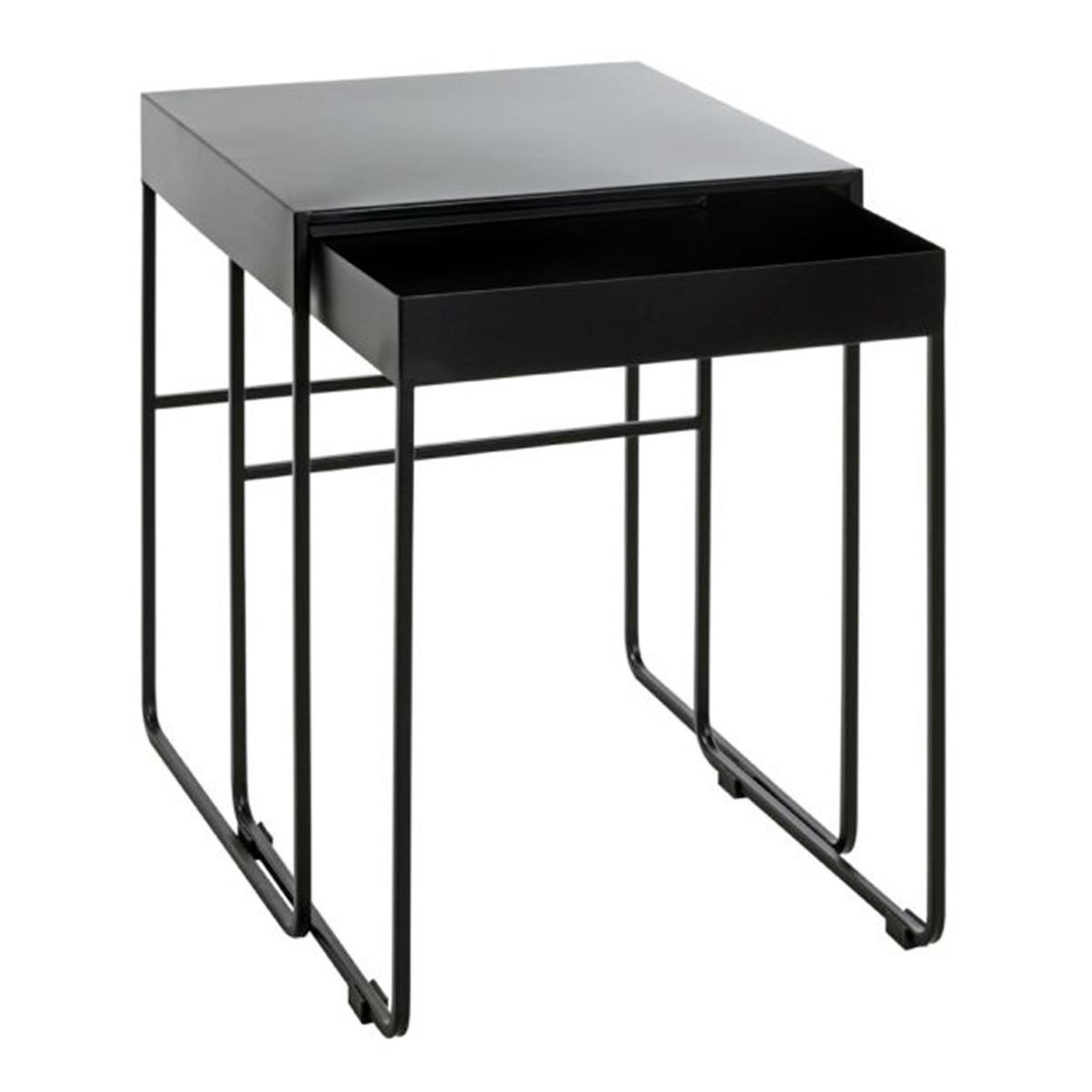 Paris Prix Lot de 2 tables d'appoint design  lirola  54cm noir