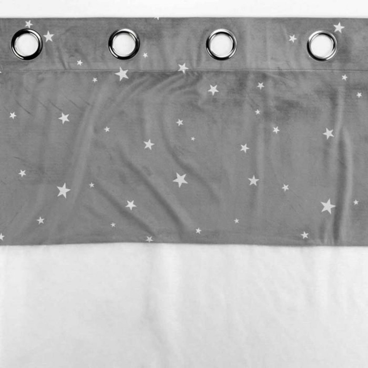 Paris Prix Rideau Voilage Phosphorescent  Moonlight  140x280cm Gris