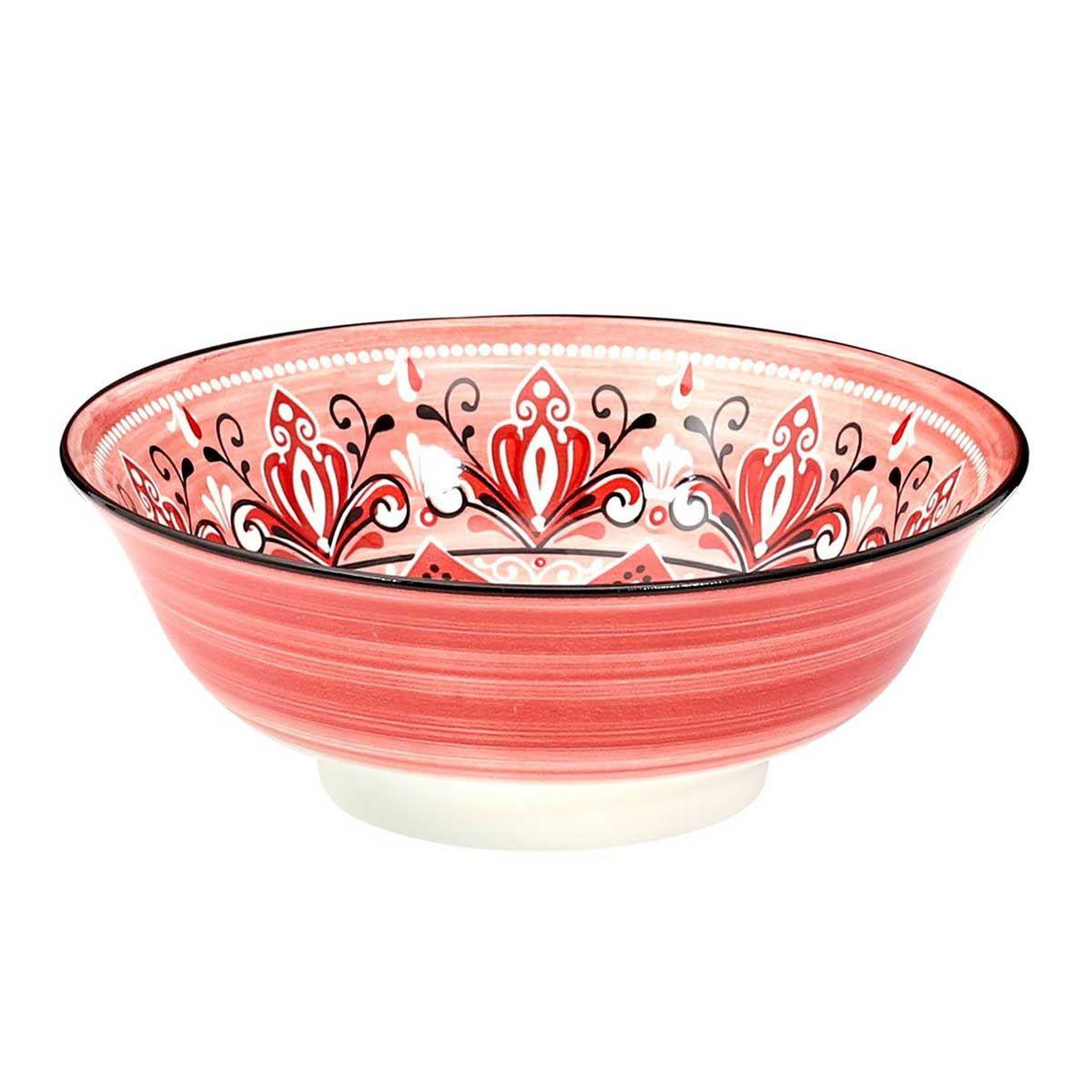 The Home Deco Factory Saladier en porcelaine  jaipur  21cm rouge