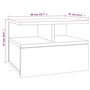 Voir la diapositive 6 : VIDAXL Table de chevet flottante Gris beton Bois d'ingenierie