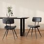 Voir la diapositive 2 : Rendez vous déco Lot de 2 chaises en cuir synthétique gris / noir - Texas