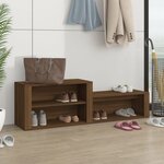 VIDAXL Armoire a chaussures Chene marron 150x35x45cm Bois d'ingenierie