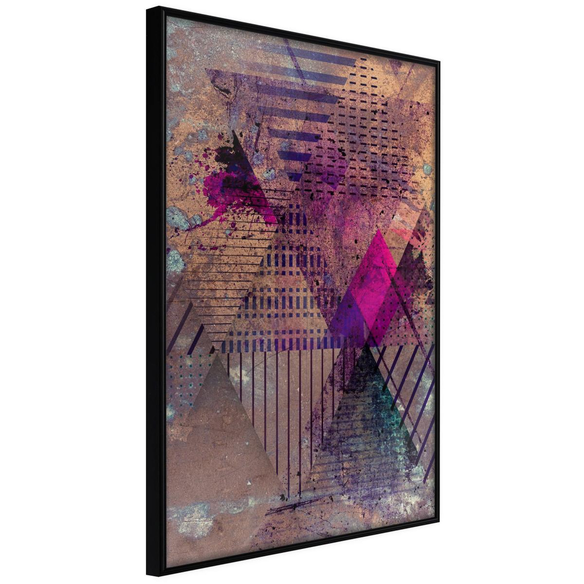 Paris Prix Affiche murale encadrée  pink patchwork i