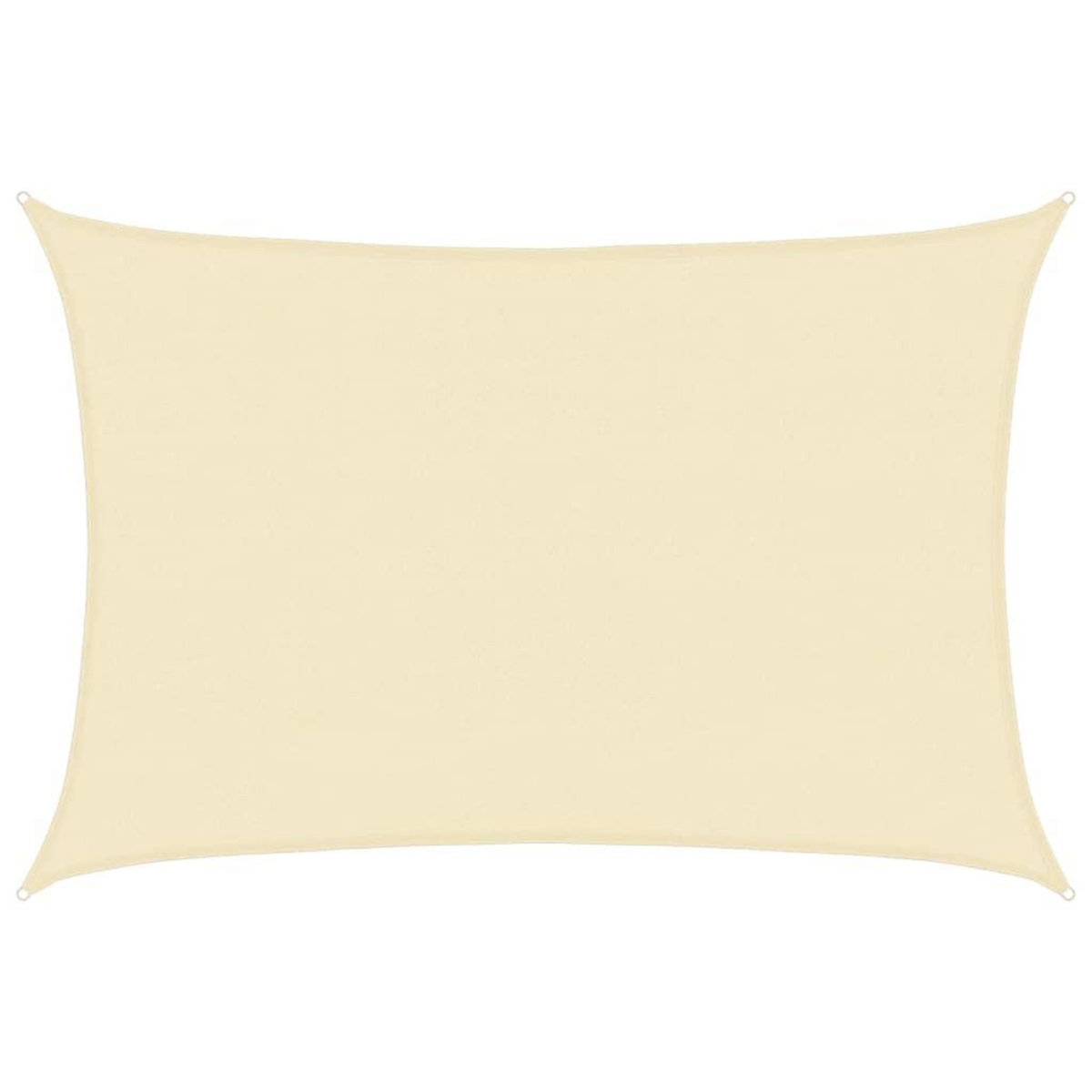 VIDAXL Parasol en PEHD rectangulaire 4 x 6 m Creme