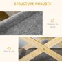 Voir la diapositive 6 : PAWHUT Lit pliable pour chat - hamac chat 2 niveaux - jeu 2 boules suspendues - bois de pin feutre gris