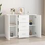 Voir la diapositive 3 : VIDAXL Buffet blanc 91x29,5x65 cm bois d'ingenierie
