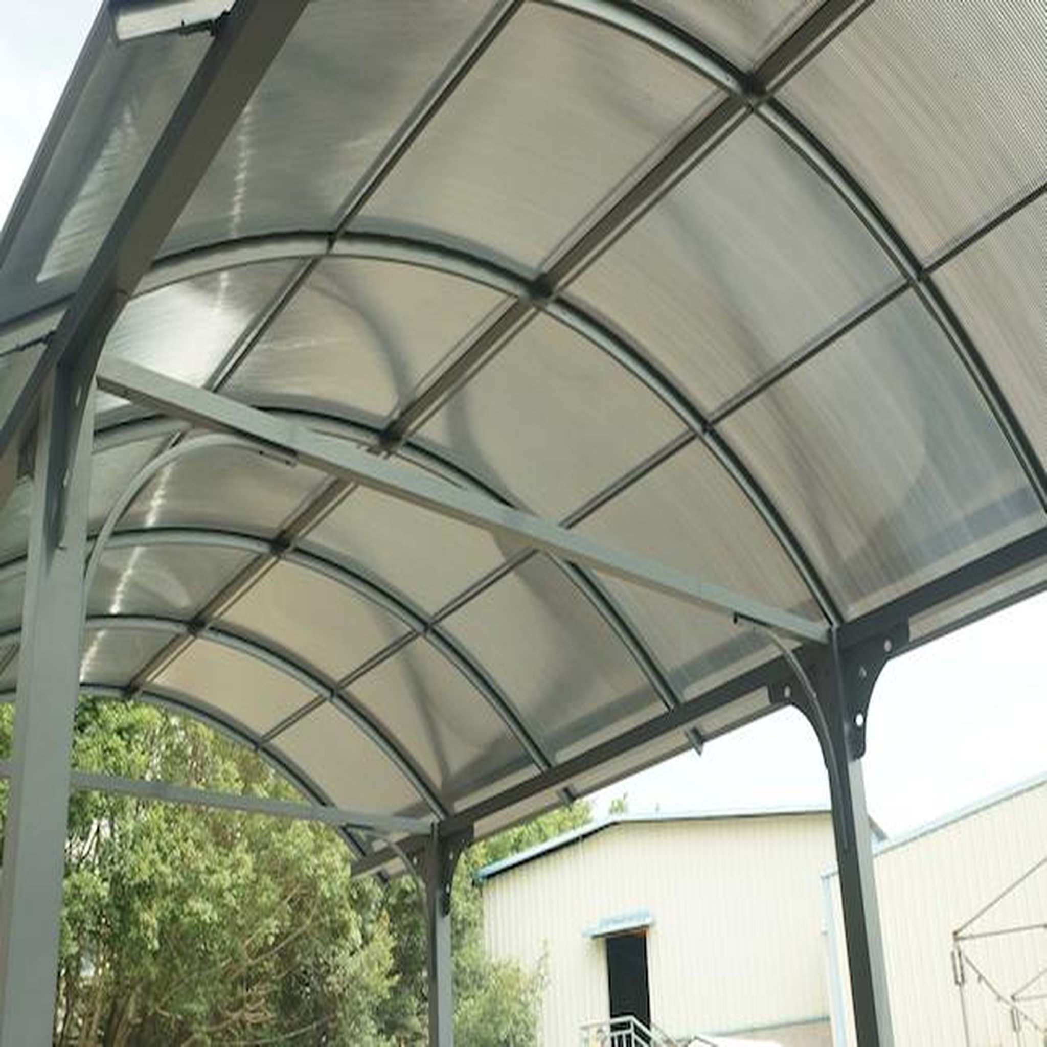 Voir la diapositive 5 : Carport Camping-Car Aluminium - Anthracite - 27,51m² - WIKIPOO