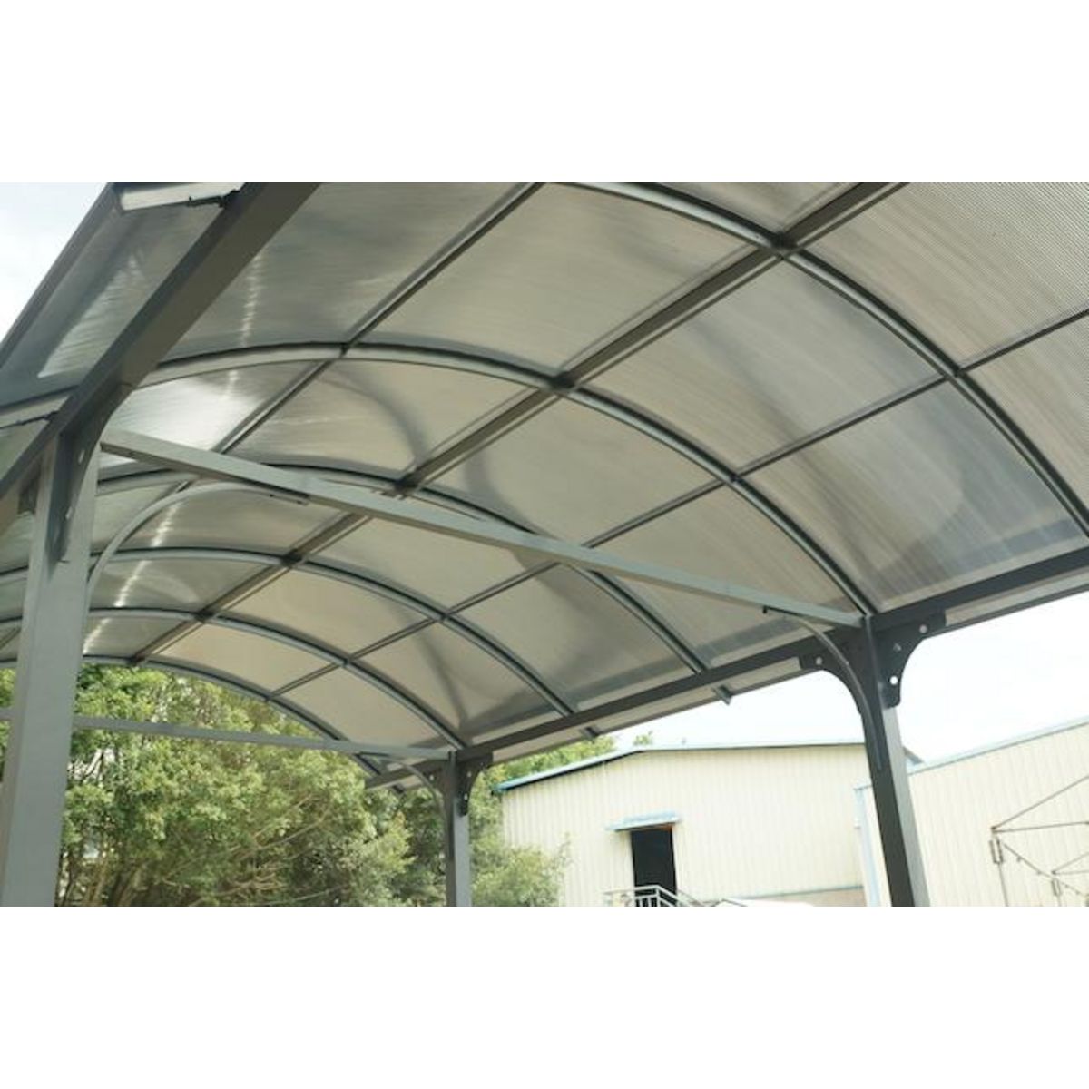 Carport Camping-Car Aluminium - Anthracite - 27,51m² - WIKIPOO