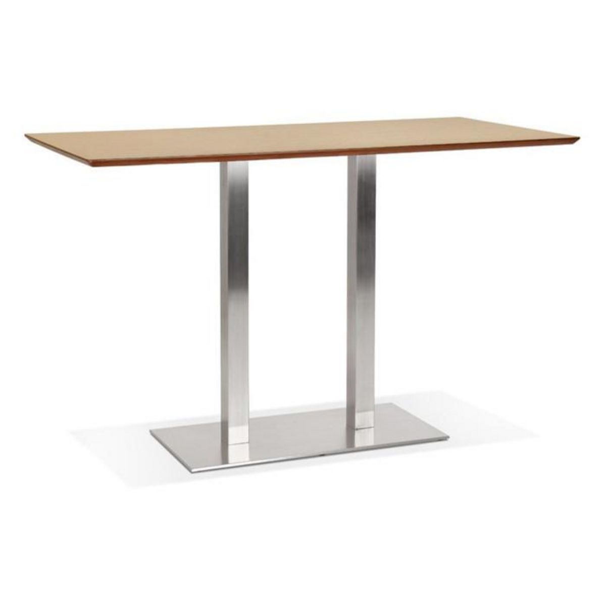 Paris Prix Table Haute Mange-Debout  Pansy  180cm Naturel & Argent