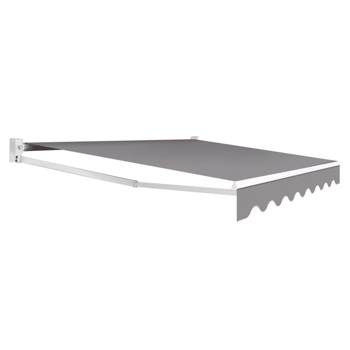 ID MARKET Store banne manuel 3,80x3 M gris anthracite