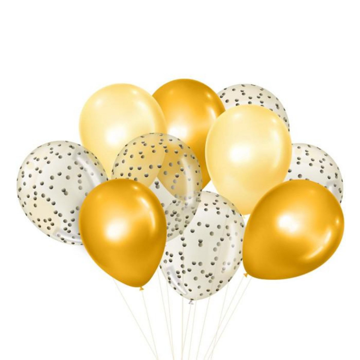 Paris Prix Lot de 10 Ballons Gonflables  Fiesta  Jaune & Blanc