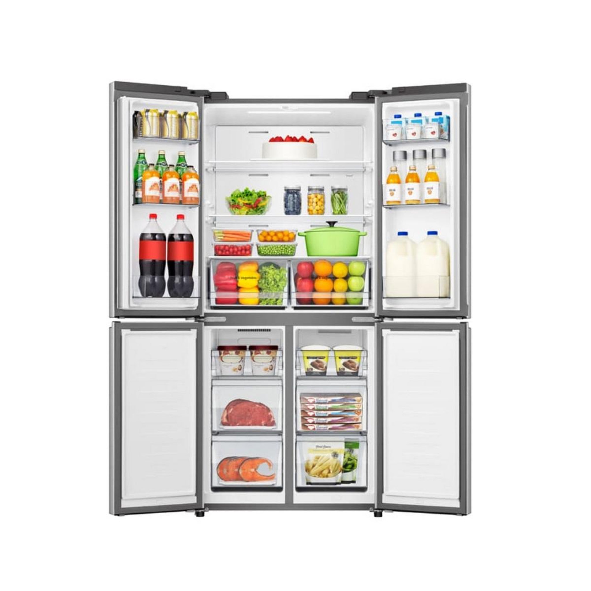 Voir la diapositive 3 : Hisense Réfrigérateur américain 79.4cm 482l nofrost - rq5p470seie