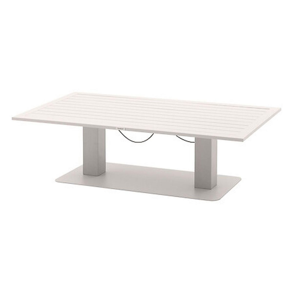 HESPERIDE Table de jardin relevable rectangulaire en aluminium SALIMIA - Avoine