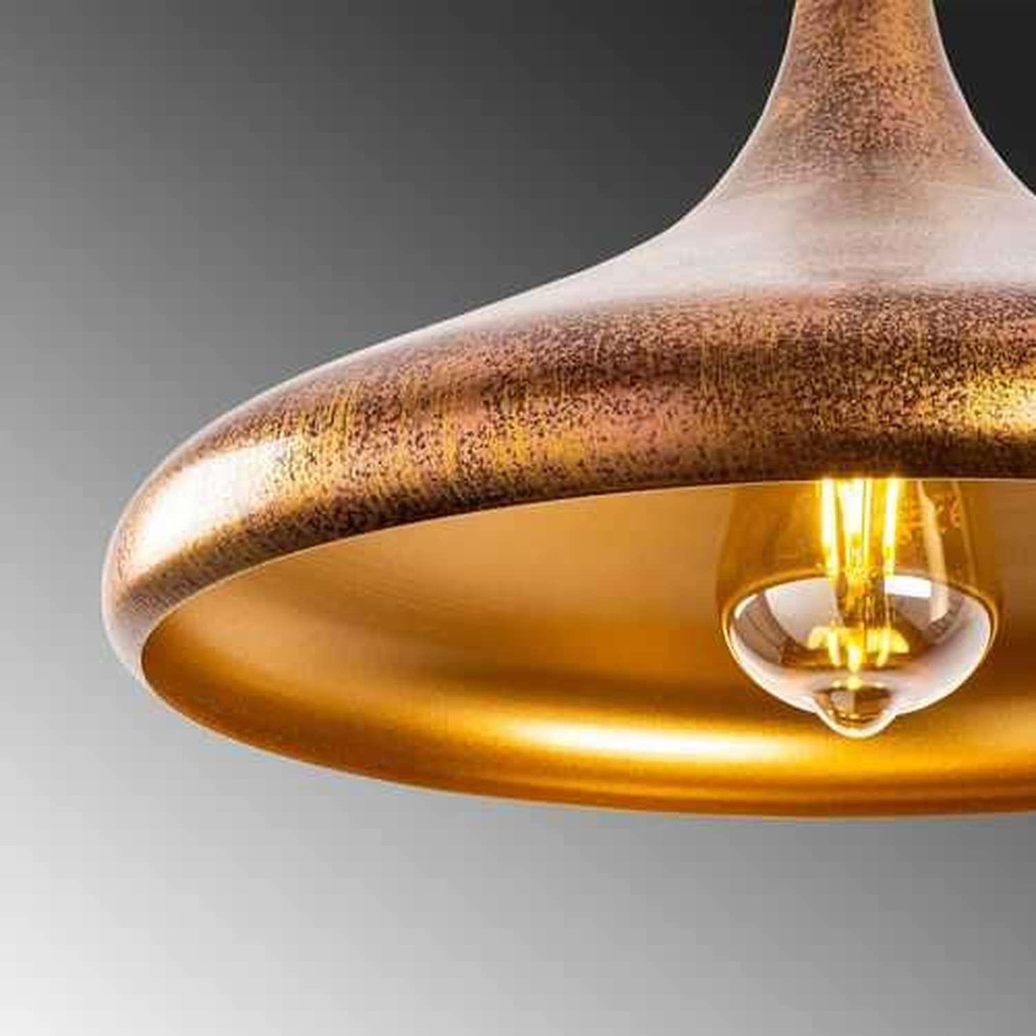 Voir la diapositive 4 : TOILINUX Suspension istanbul en métal - bronze et or