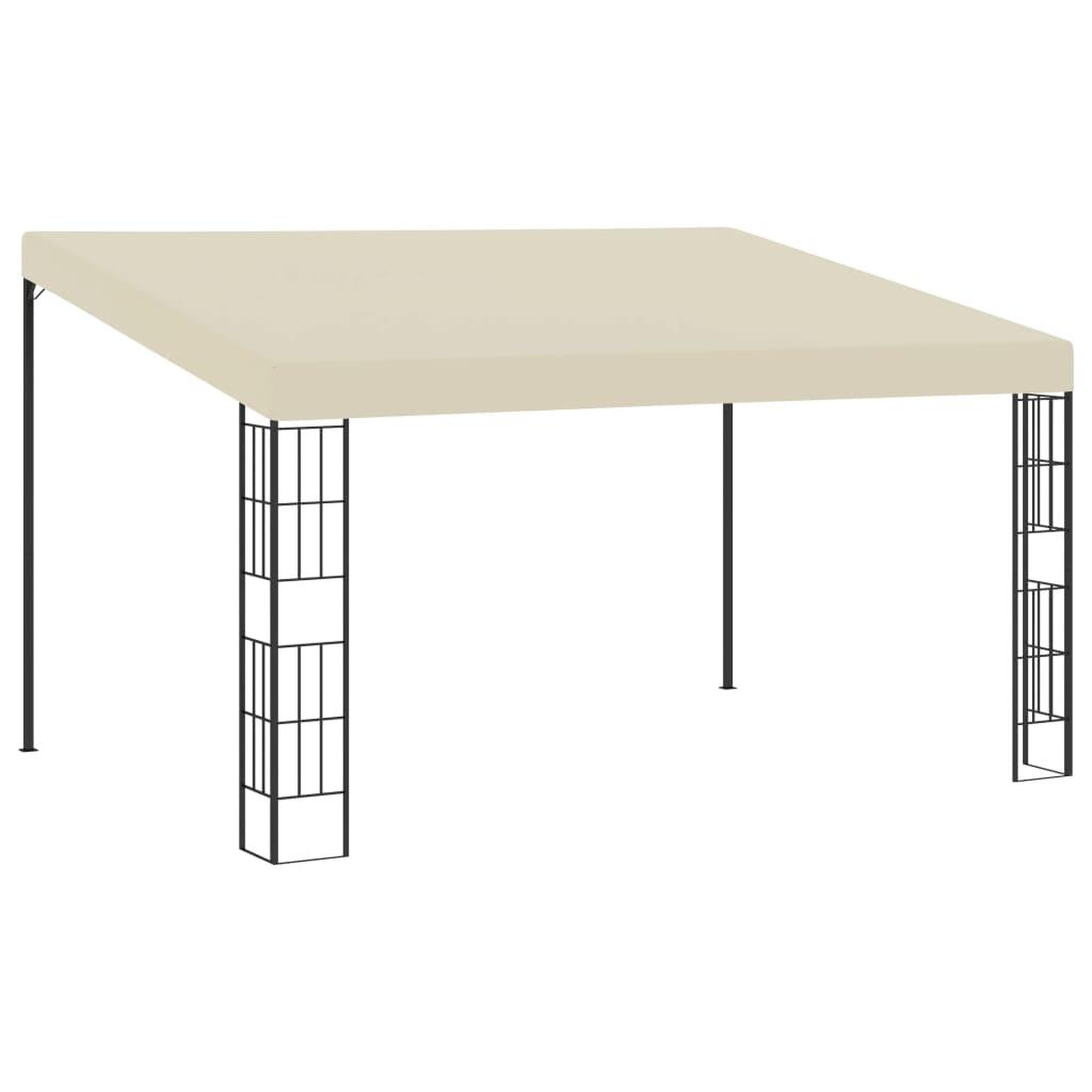 VIDAXL Belvedere mural 3x4 m Creme Tissu