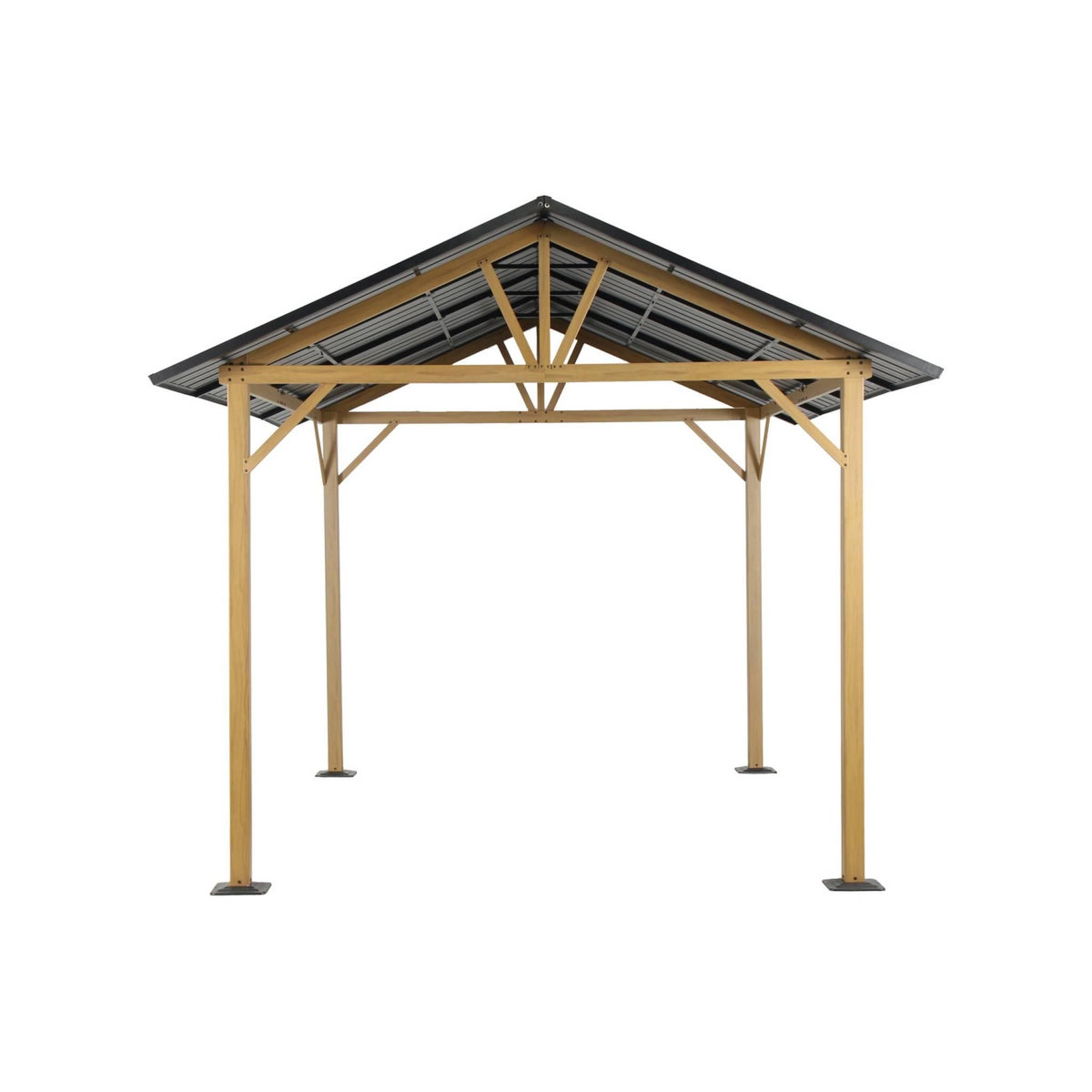 SWEEEK Carport CALISTA en aluminium et acier anthracite. 12 m²