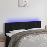 VIDAXL Tete de lit a LED Noir 144x5x78/88 cm Velours