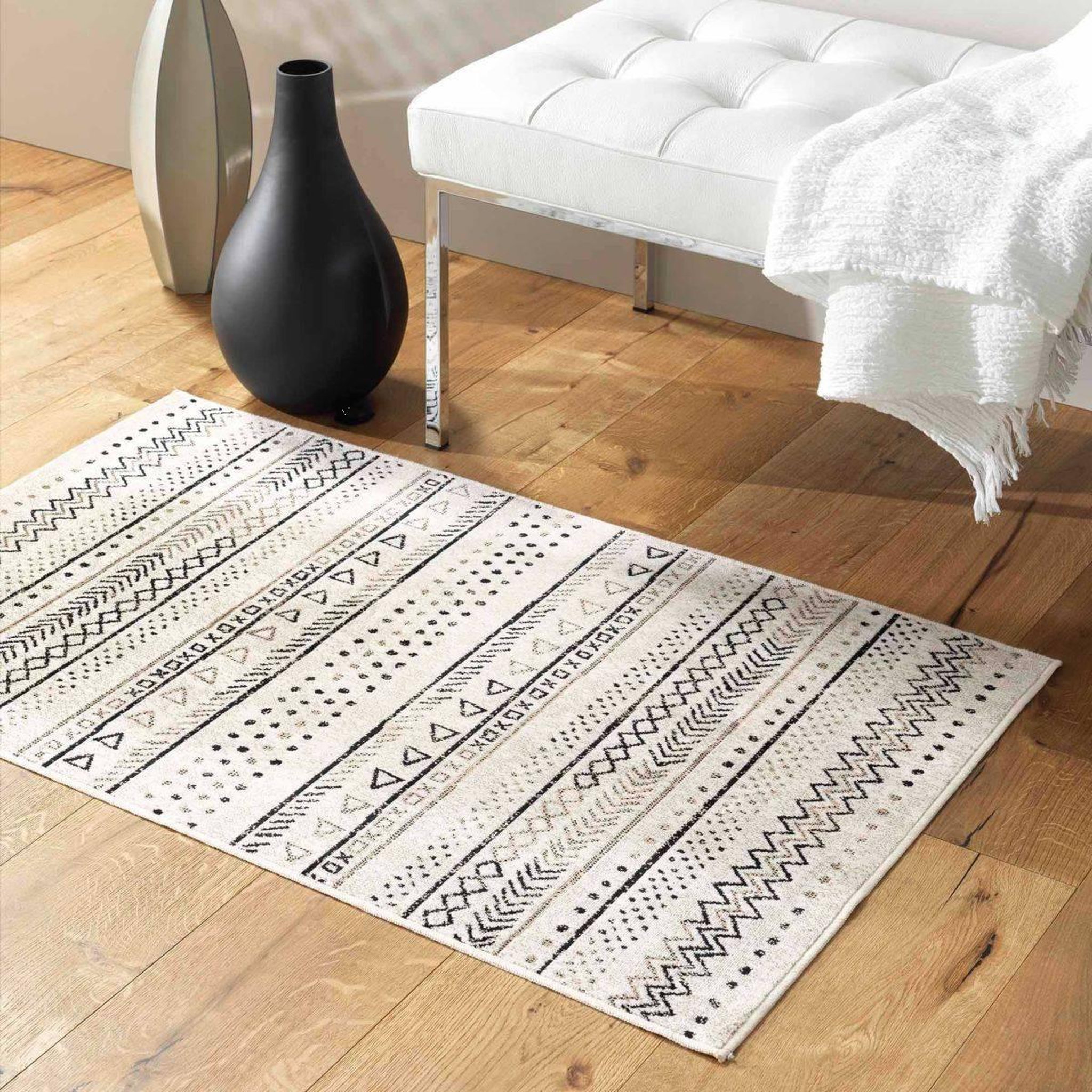 Voir la diapositive 5 : Douceur d'Intérieur Tapis déco  tallulah  68x110cm naturel