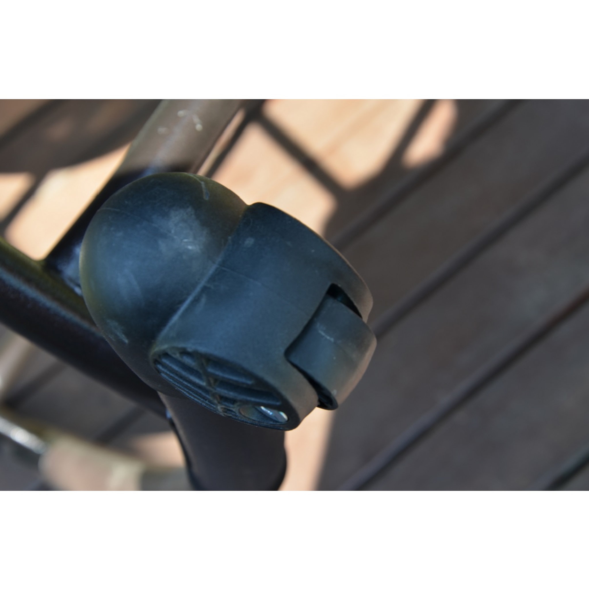 Voir la diapositive 6 : Balancelle de jardin - Acier et polyester - Gris - WELNESS