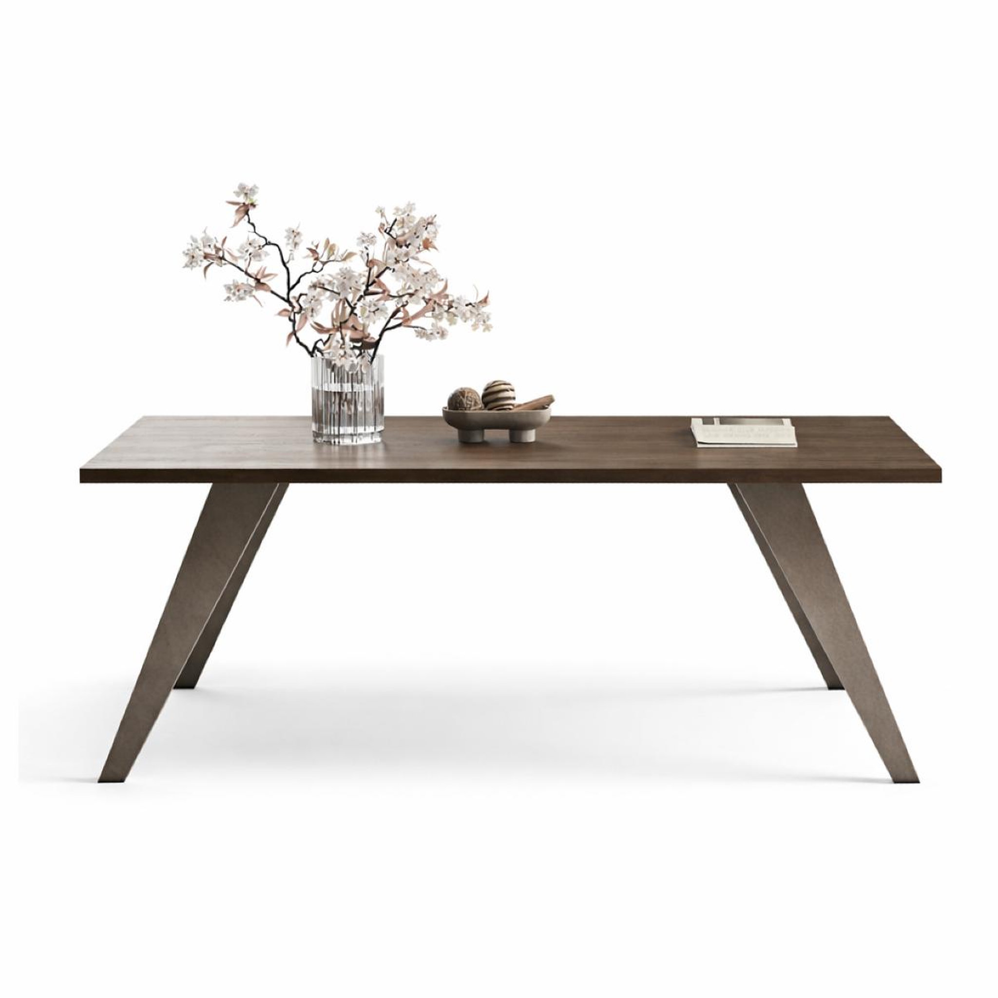JLC KREATION Table à manger contemporaine pied métal 180cm RADOST