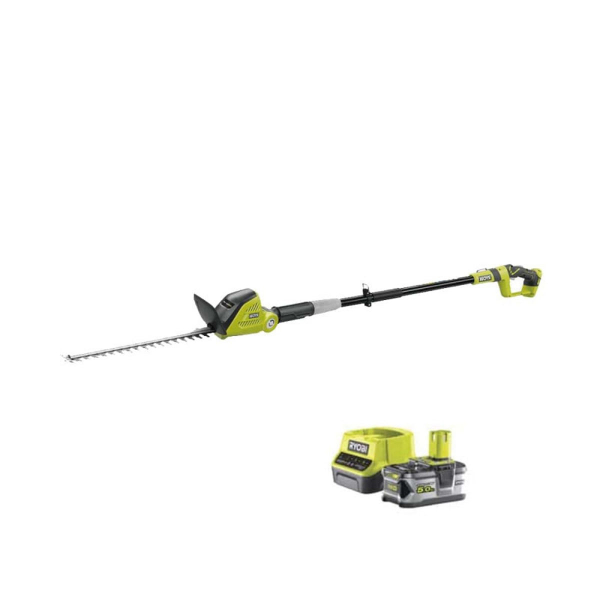 Ryobi Pack RYOBI taille-haies 18V One+ OPT1845 - 1 batterie 5.0Ah - 1 chargeur rapide 2.0Ah RC18120-150