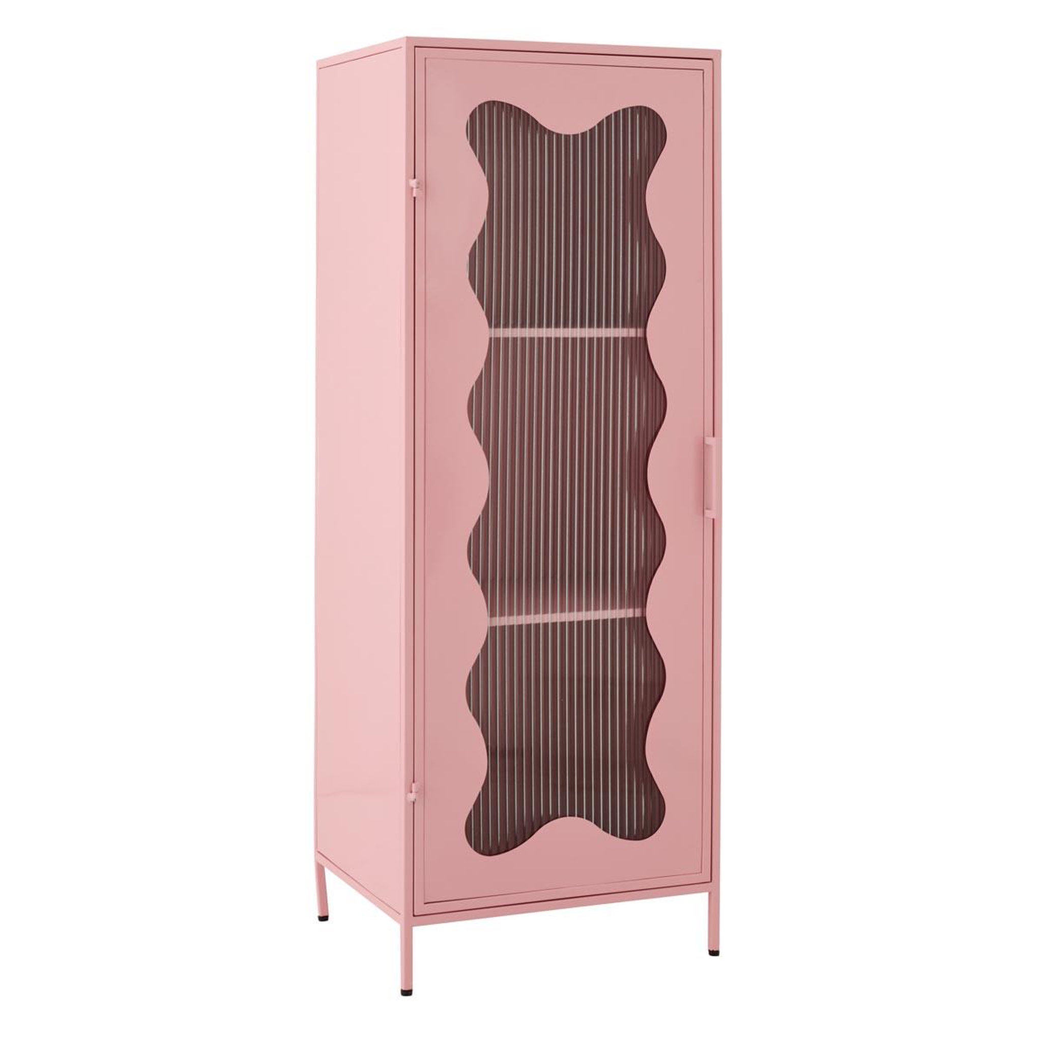 J-LINE Étagère enfant design  vague  120cm rose clair