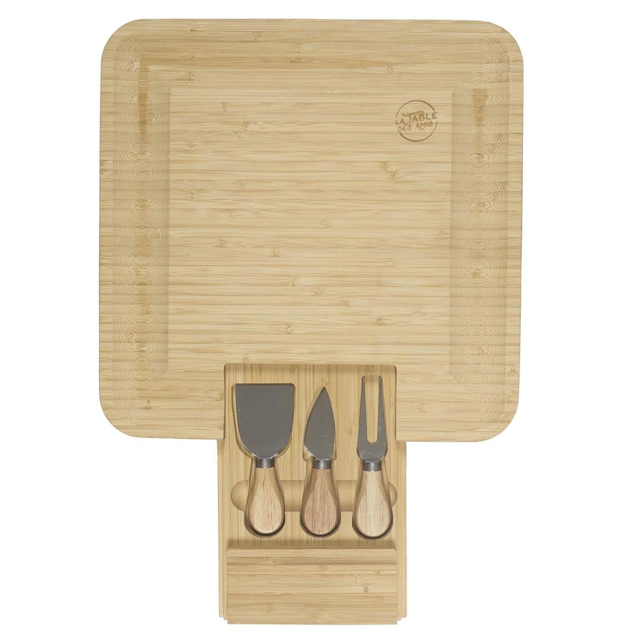 Voir la diapositive 4 : COOK CONCEPT Planche apéro en bambou  la table des amis  33cm naturel