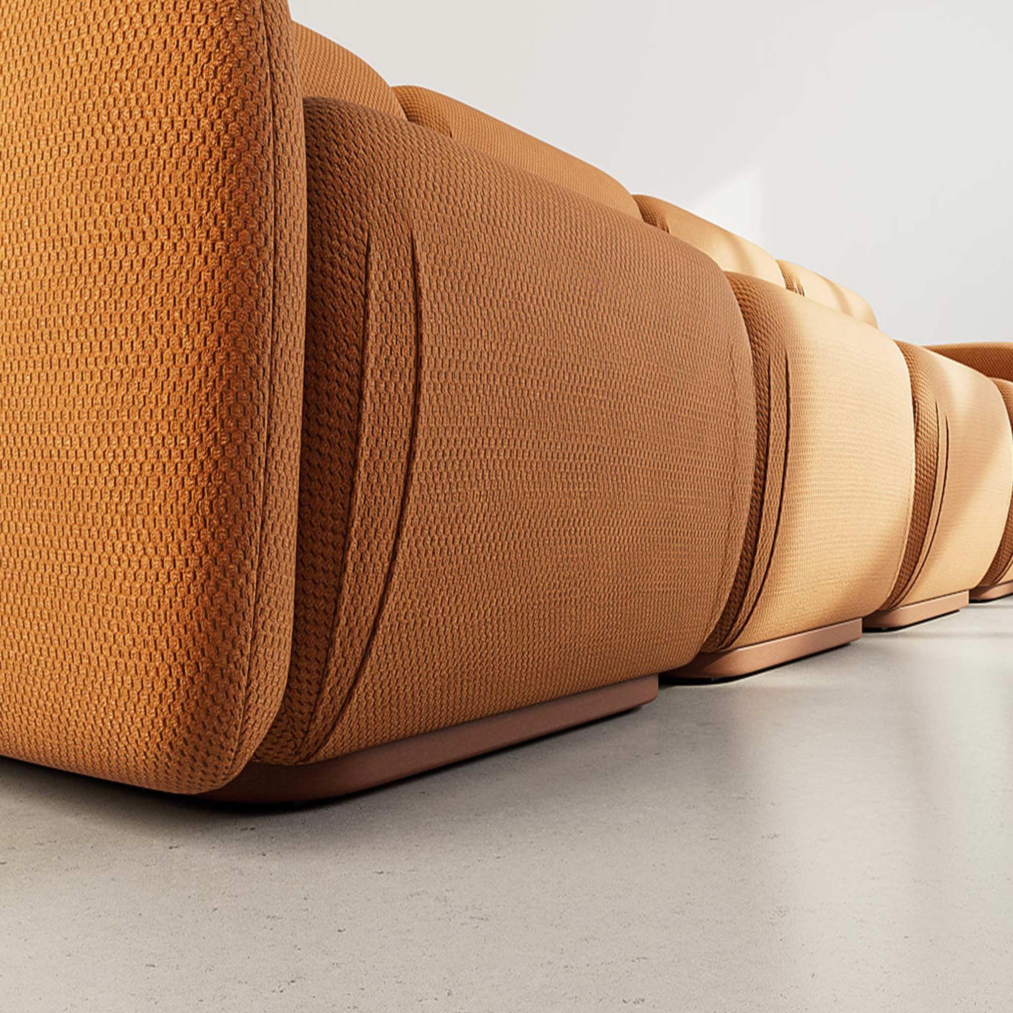 Voir la diapositive 4 : LISA DESIGN Penelope - canapé droit modulable 4 places en velours texturé