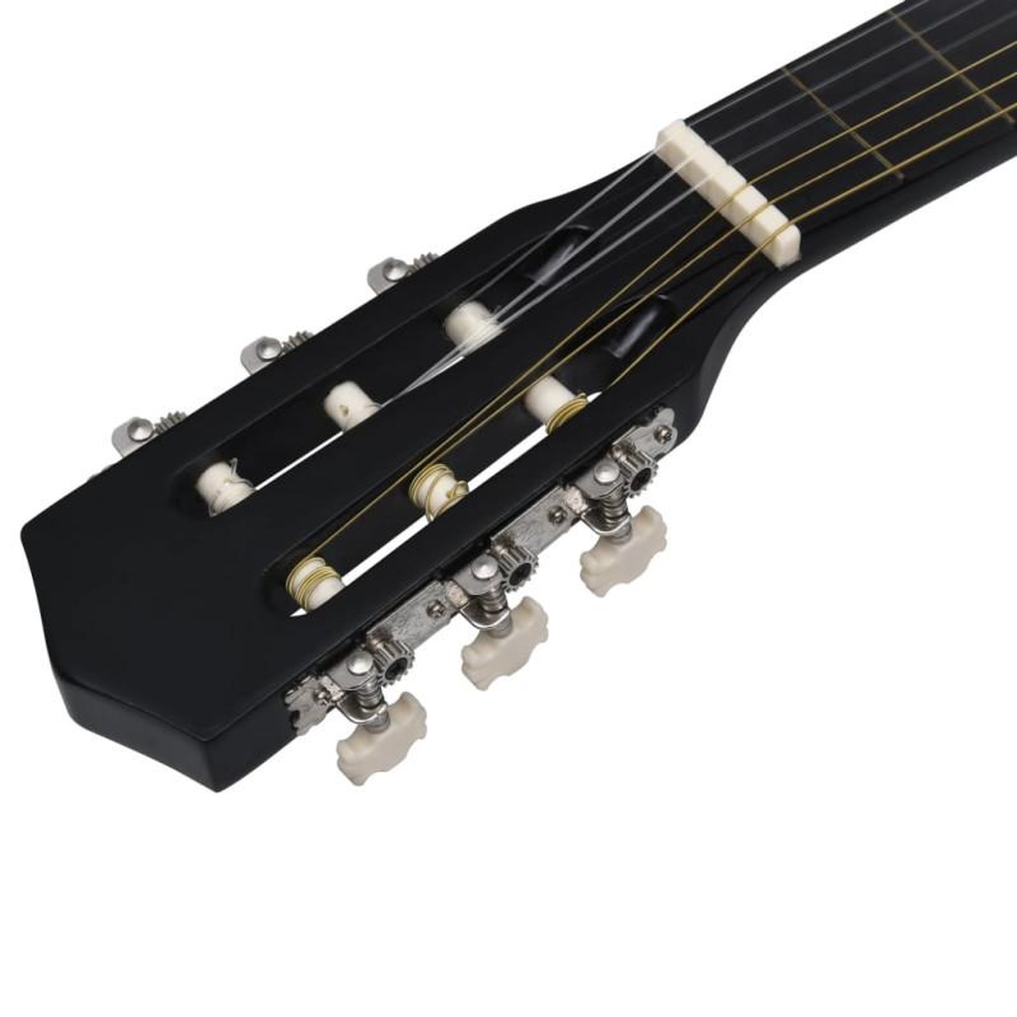 Voir la diapositive 4 : VIDAXL Guitare classique de débutants et enfants Noir 1 2 34