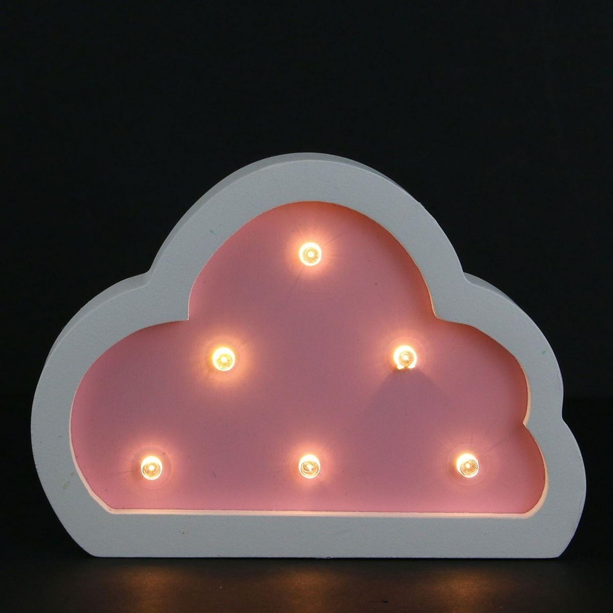 Hello Kids Lampe en bois enfant Nuage - H. 9 cm