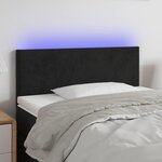 VIDAXL Tete de lit a LED Noir 80x5x78/88 cm Velours